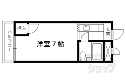 メゾン・ド・フルール 1Kの間取図画像