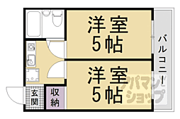 アメニティー京都二番館 2Kの間取図画像