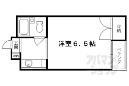 サピエンスコート烏丸七条 1Kの間取図画像