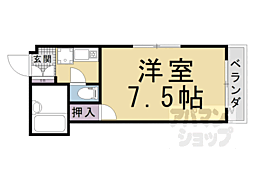 サンメイトサワダ 1Kの間取図画像