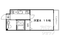 V-style西院 1Kの間取図画像
