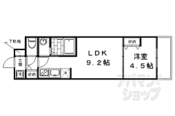 A-mon壬生高樋 1LDKの間取図画像