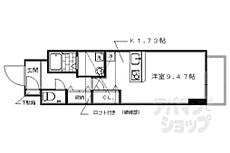 メディナ西大路駅前 ワンルームの間取図画像