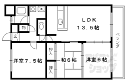 ヴィラ大成さが 3LDKの間取図画像