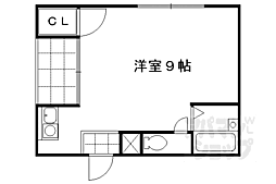 モア西洞院 ワンルームの間取図画像