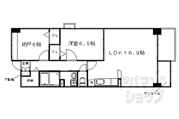 京悠館 1SLDKの間取図画像