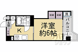 京都四条グランドハイツ 1Kの間取図画像