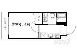 グランドーリアJR円町駅前 1Kの間取図画像