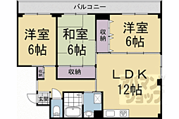ヴェルデ洛西 3LDKの間取図画像
