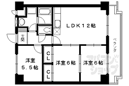 プレミール段町 3LDKの間取図画像