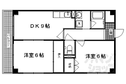 グラン・フォルム西院 2DKの間取図画像