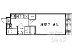 アルティスタ西院 1Kの間取図画像