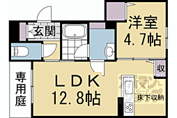 リガールメゾン円町 1LDKの間取図画像