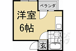 未麗仁和寺 ワンルームの間取図画像