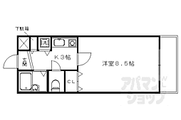 グランデ御池 1Kの間取図画像
