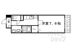 ミスター・キーズ西院 1Kの間取図画像