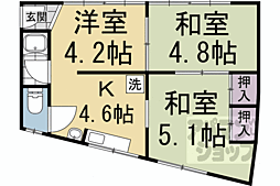 山内ビル 3Kの間取図画像