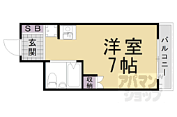 メゾン・ド・フルール ワンルームの間取図画像