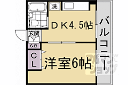 ヴィラドリーム 1DKの間取図画像