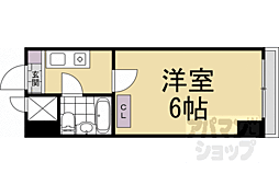 ルピエ四条 1Kの間取図画像