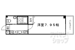 ディアネス西院 1Kの間取図画像