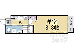 PourToujurs双ヶ岡 1Kの間取図画像