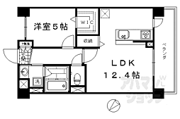 Glanz京都南 1LDKの間取図画像