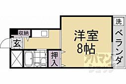 昇栄マンション 1Kの間取図画像