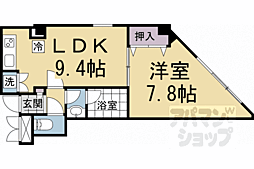 サンフローラ丸太町 1LDKの間取図画像