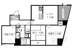 パインフィールド西院 3LDKの間取図画像