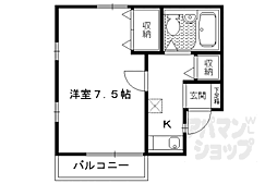 叡山電鉄叡山本線 一乗寺駅 徒歩5分の賃貸アパート 2階1Kの間取り