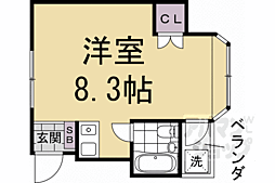 シェモア 1Kの間取図画像