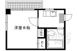 ハイム河合 3階1Kの間取り