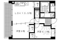 ベリエ茶五 2LDKの間取図画像