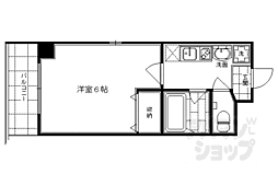 阪急京都本線 大宮駅 徒歩6分の賃貸マンション 6階1Kの間取り
