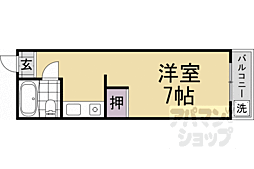 コーポ池端 1Kの間取図画像