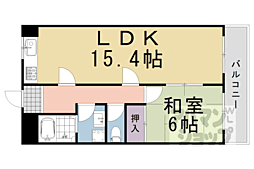 京都市営烏丸線 四条駅 徒歩6分の賃貸マンション 4階1LDKの間取り
