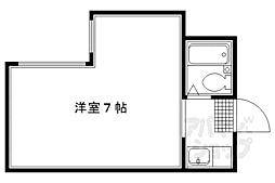 プティメゾン西陣 3階1Kの間取り
