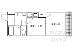 京都市営烏丸線 烏丸御池駅 徒歩4分の賃貸マンション 3階2Kの間取り