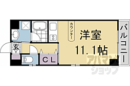 叡山電鉄叡山本線 修学院駅 徒歩7分の賃貸マンション 1階ワンルームの間取り