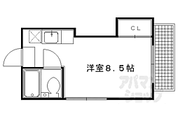 サンローズ 1Kの間取図画像