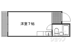 Ｋ−ウエスト 5階1Kの間取り