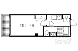シャトー五福 1階1Kの間取り