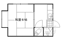 丁子ハイツ 1階1Kの間取り