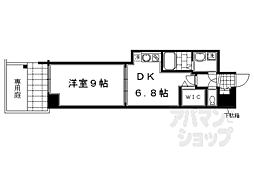 阪急京都本線 大宮駅 徒歩7分の賃貸マンション 1階1DKの間取り