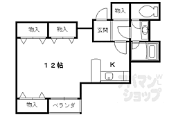 JR山陰本線 二条駅 徒歩9分の賃貸マンション 11階1Kの間取り