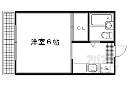 メゾンド洛花 3階1Kの間取り