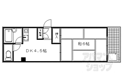 ラ・ヴァリエ 5階1DKの間取り