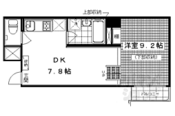 是空ＨＯＲＩＫＡＷＡ 2階1DKの間取り