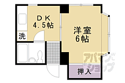 阪急京都本線 大宮駅 徒歩4分の賃貸マンション 3階1DKの間取り